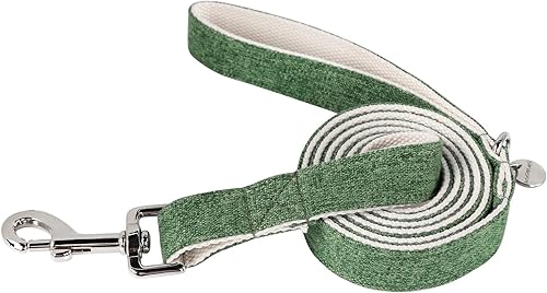 Miniatura 7 de DOGWONG Collar de algodón de cáñamo para perro, collar de perro rosa resistente, duradero, suave, de tela natural, collar de perro para mascotas,