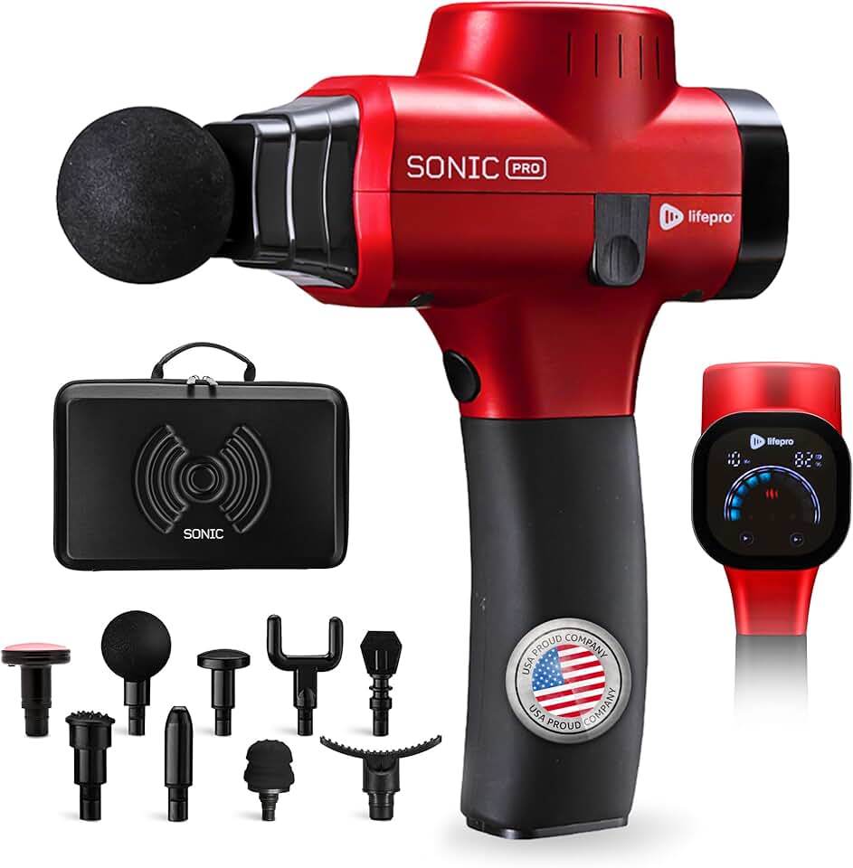 LifePro Sonic Handheld Percussion Massage Gun