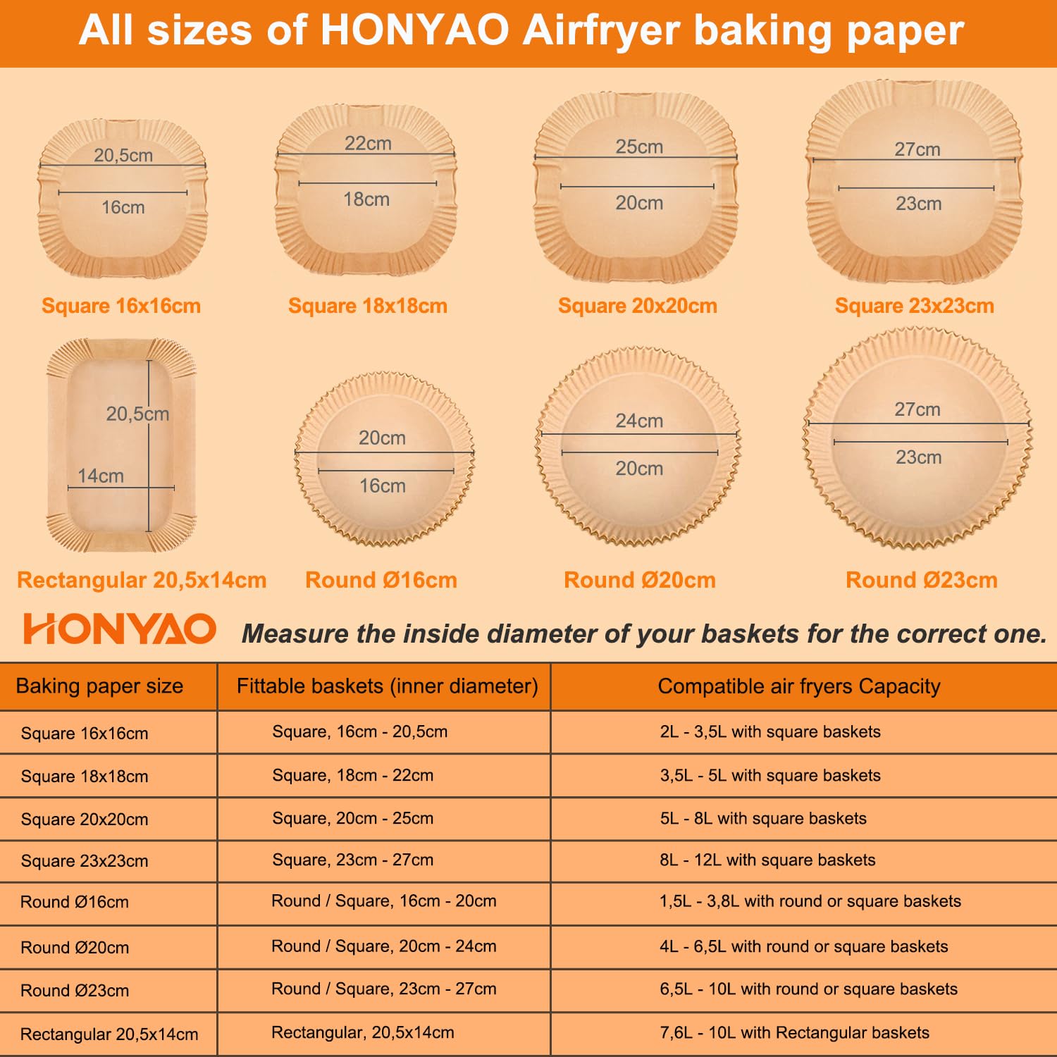 Fogli Carta Forno Rettangolari per Friggitrice ad Aria Doppio Cestello 20,5x14cm 100 Pezzi Compatibili Ninja Dual Zone