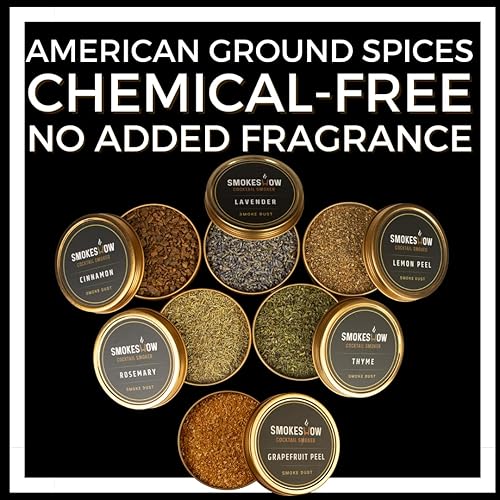 Miniatura 2 de Chips para ahumar hierbas y especias para ahumador de cóctel, paquete de 6 latas de 4 onzas. Canela, romero, tomillo, cáscara de pomelo, lavanda,