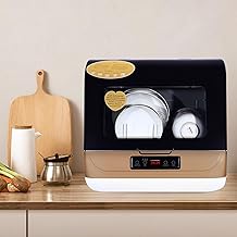Dishwasher - Portable Countertop with, 3 Wash Programs & 360  rotating spray, No Plumbing Needed for Apartments/RVs 158 High-Temp & Air-Dry