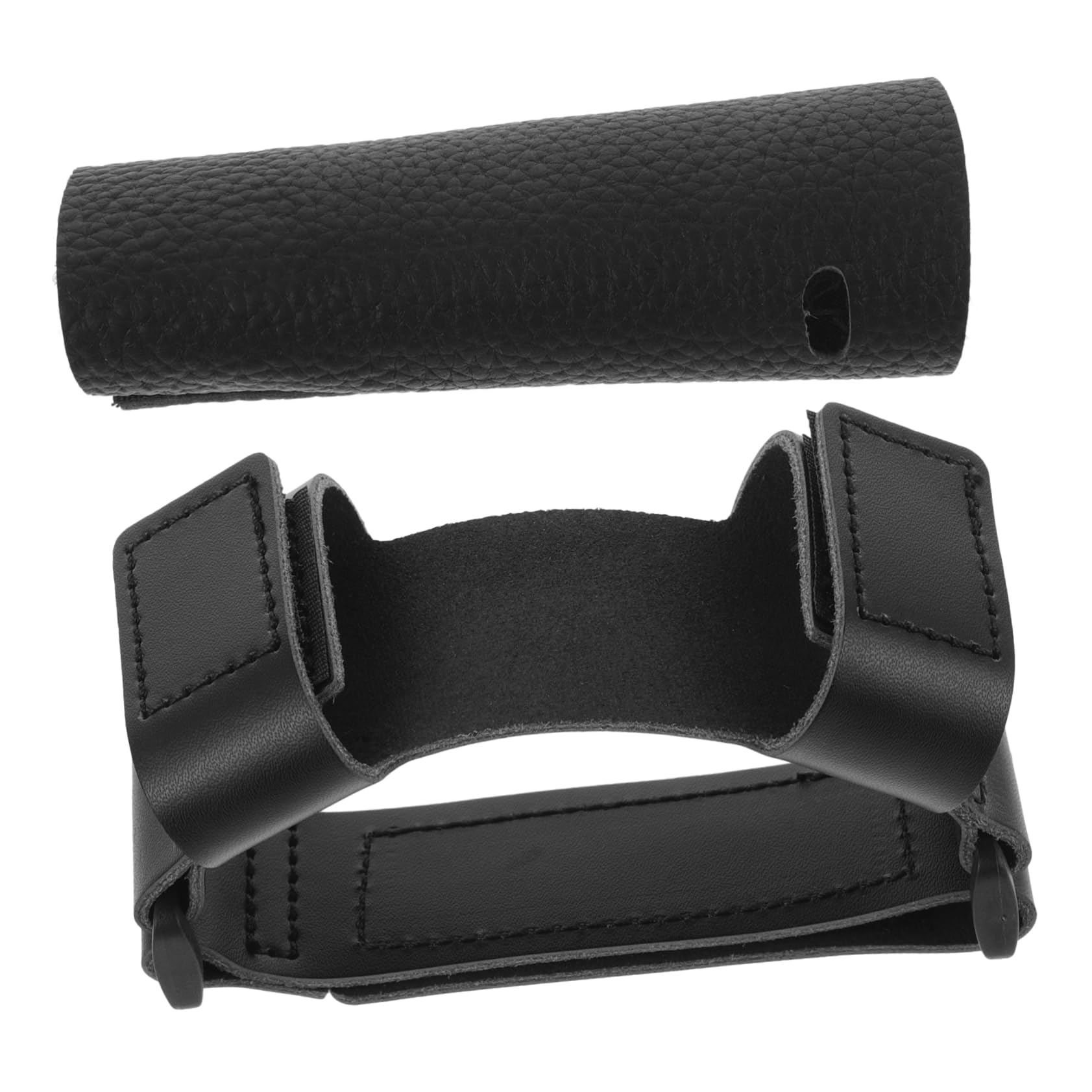 HEMOTON 4 Sätze Handauflage aus Waldhornhandschuh Ersatz Hornschutz Zubehör für Waldhorn Ledergriff Hornschutzhandschuhe Horngriff Instrumentenauflage Handschutz aus Waldhorn Echtes Leder