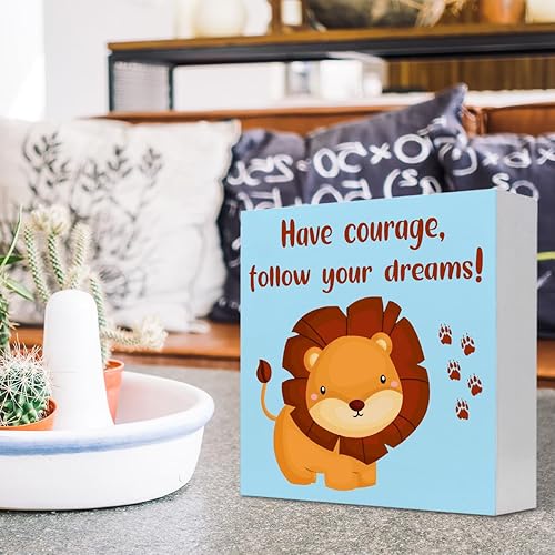 Miniatura 25 de Letreros de madera inspiradores para niños, caja de madera con texto en inglés "Reach for the Stars", decoración de escritorio, decoración de Be
