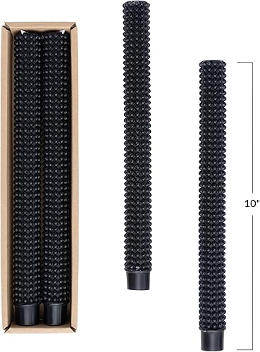 Miniatura 2 de Creative Co-Op Caja cónica de clavos sin perfume, juego de 2, velas negras, 1 pulgada de largo x 1 pulgada de ancho x 10 pulgadas de alto, 2 unidades