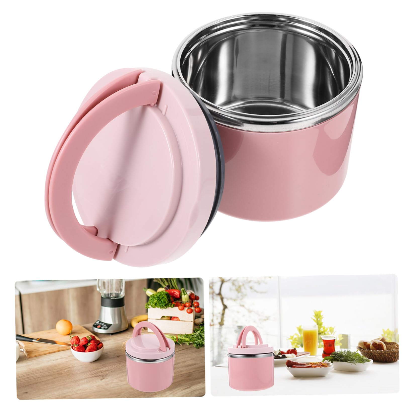 Contenitore Termico per Alimenti 1000ml, Acciaio Inox Rosa
