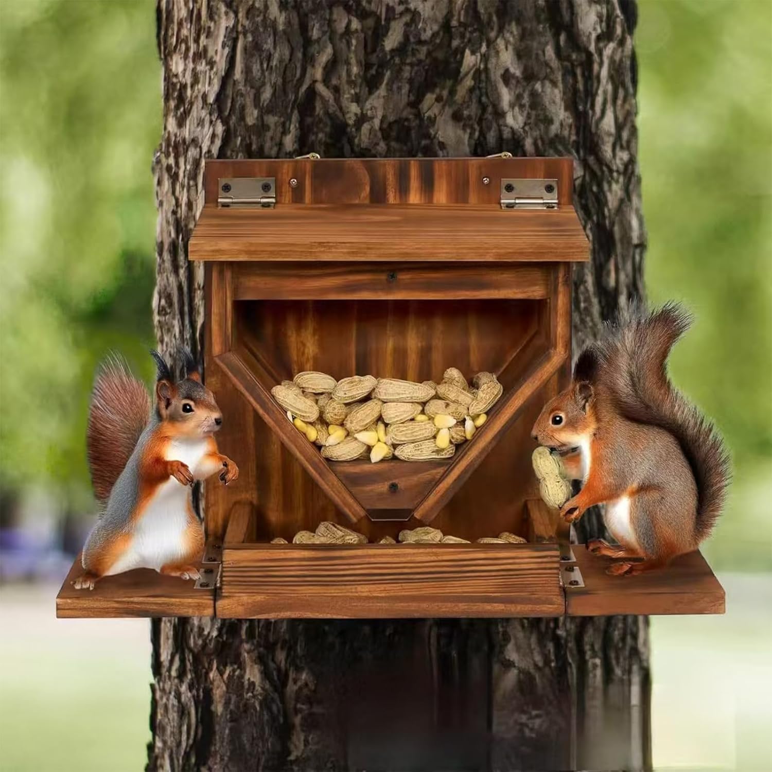 Pet Squirrel Feeding Device Creative Wall Hanging Squirrel Wild Dining Table Device Grain Storage Box