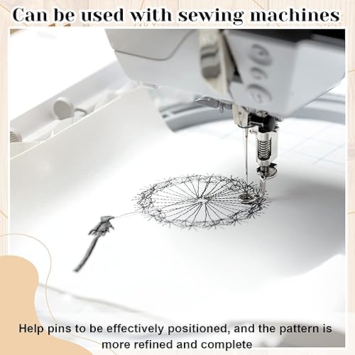 Miniatura 5 de 2 rollos de estabilizador de bordado de 12 pulgadas x 50 yardas, soporte de bordado de peso medio de 1.8 onzas para bordado a máquina, soporte de