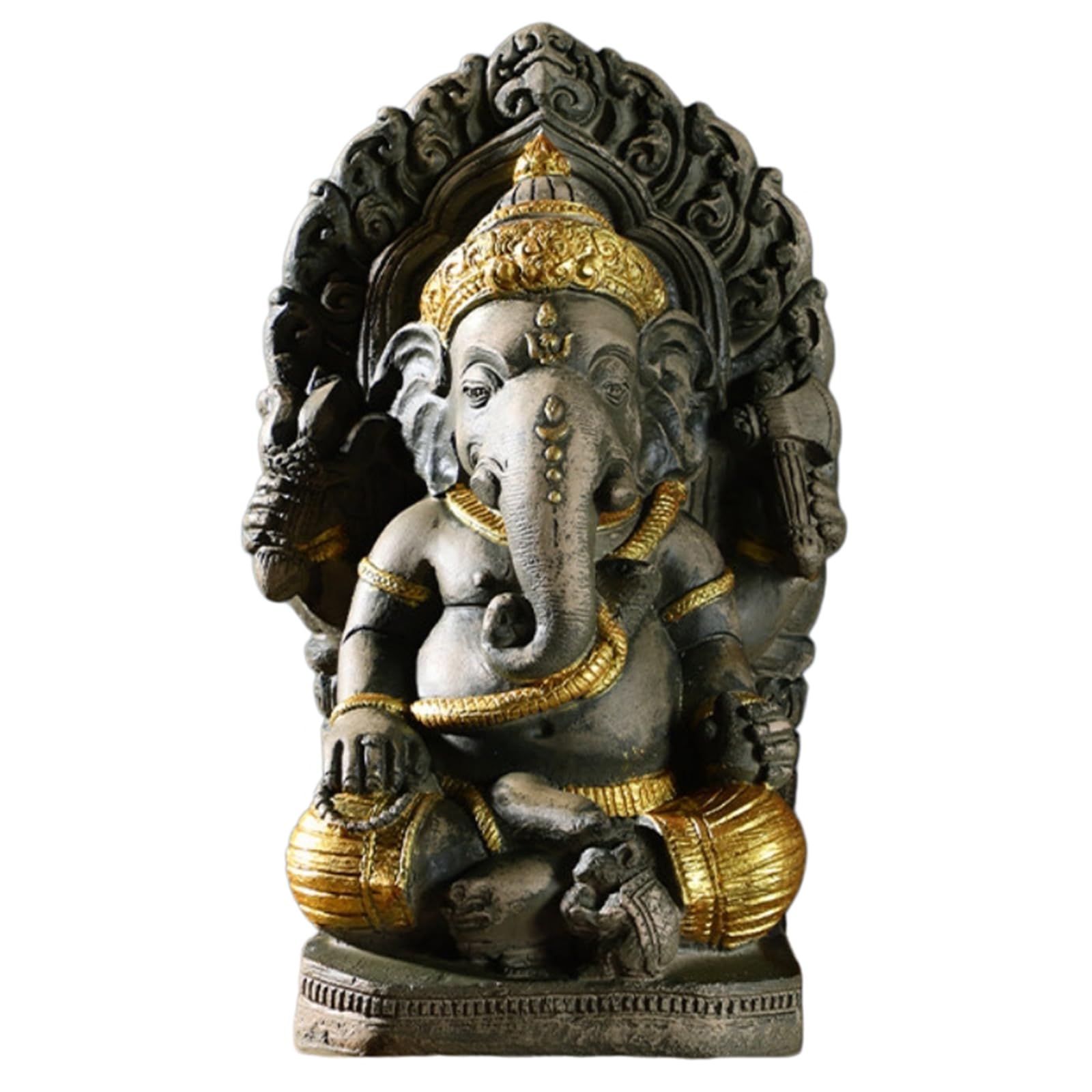 YXCQHZM Elephant God Ganesha Figurine - Elephant God Statue - Handmade Sculpture Buddha Figurine Decoration (A)