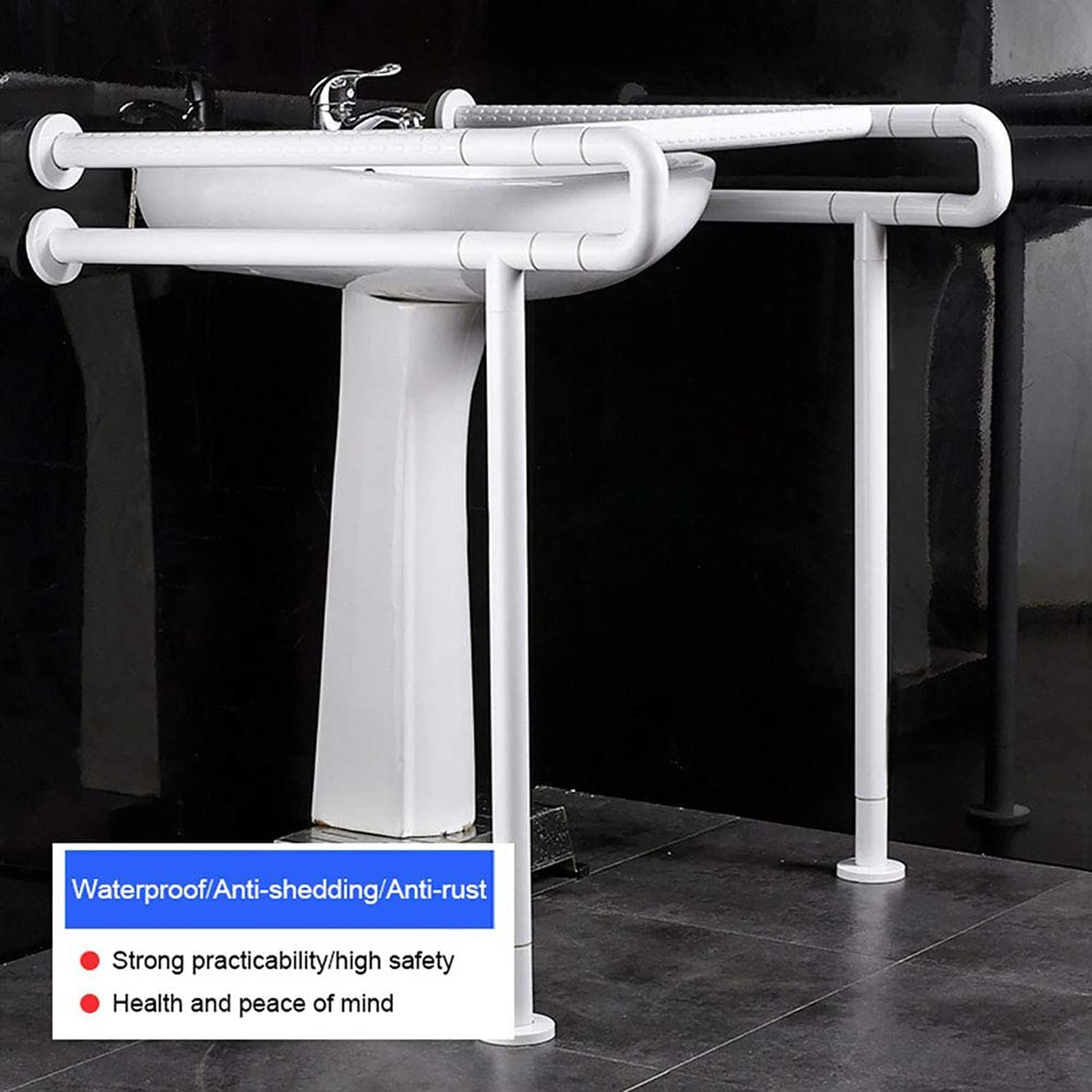Barandilla de seguridad para baño, soporte antideslizante para lavabo, asidero de seguridad para lavabo, asidero y barandilla de seguridad para lavabo