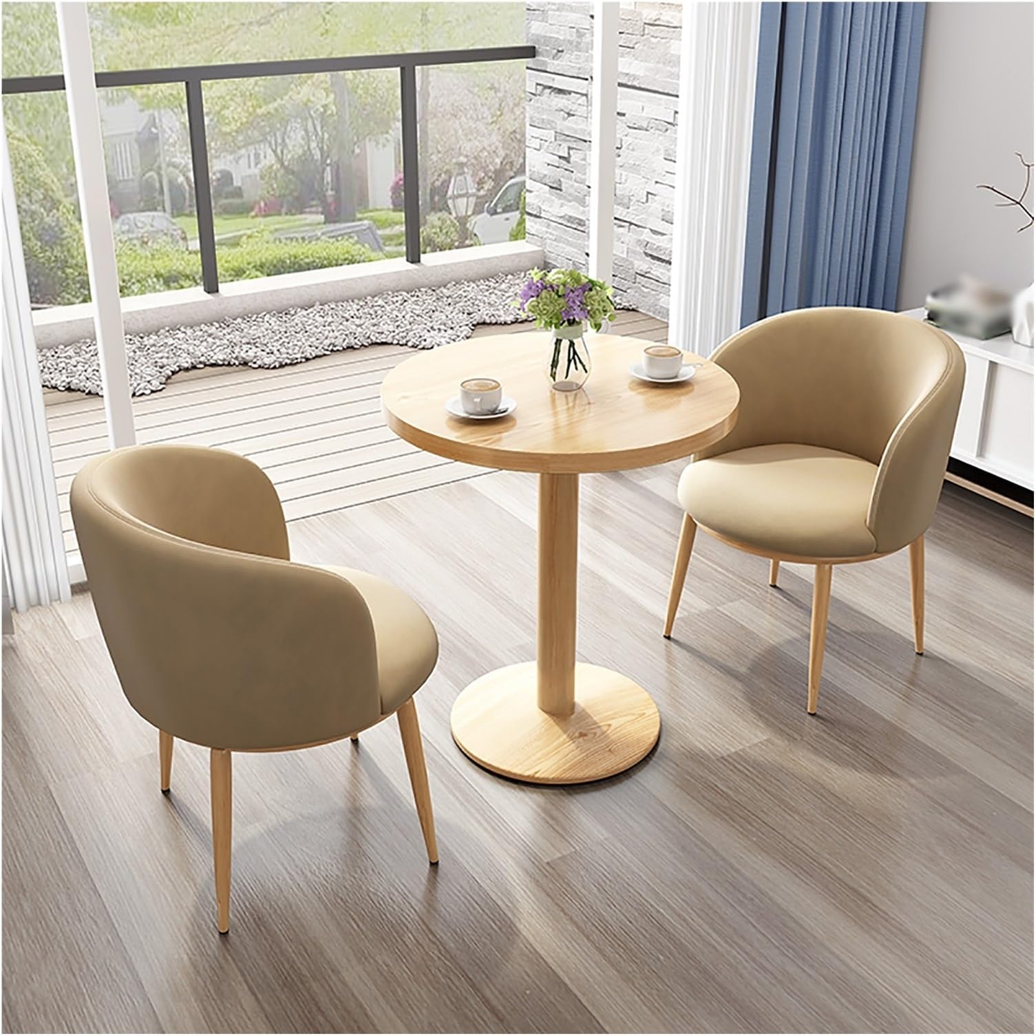 Modern Leather Conference Table Set With 4 Chairs Square Reception And Negotiation Table Set For Sales Shops And Meetings Ideal For Kitchen Lounge Living Room And Dining Ar
