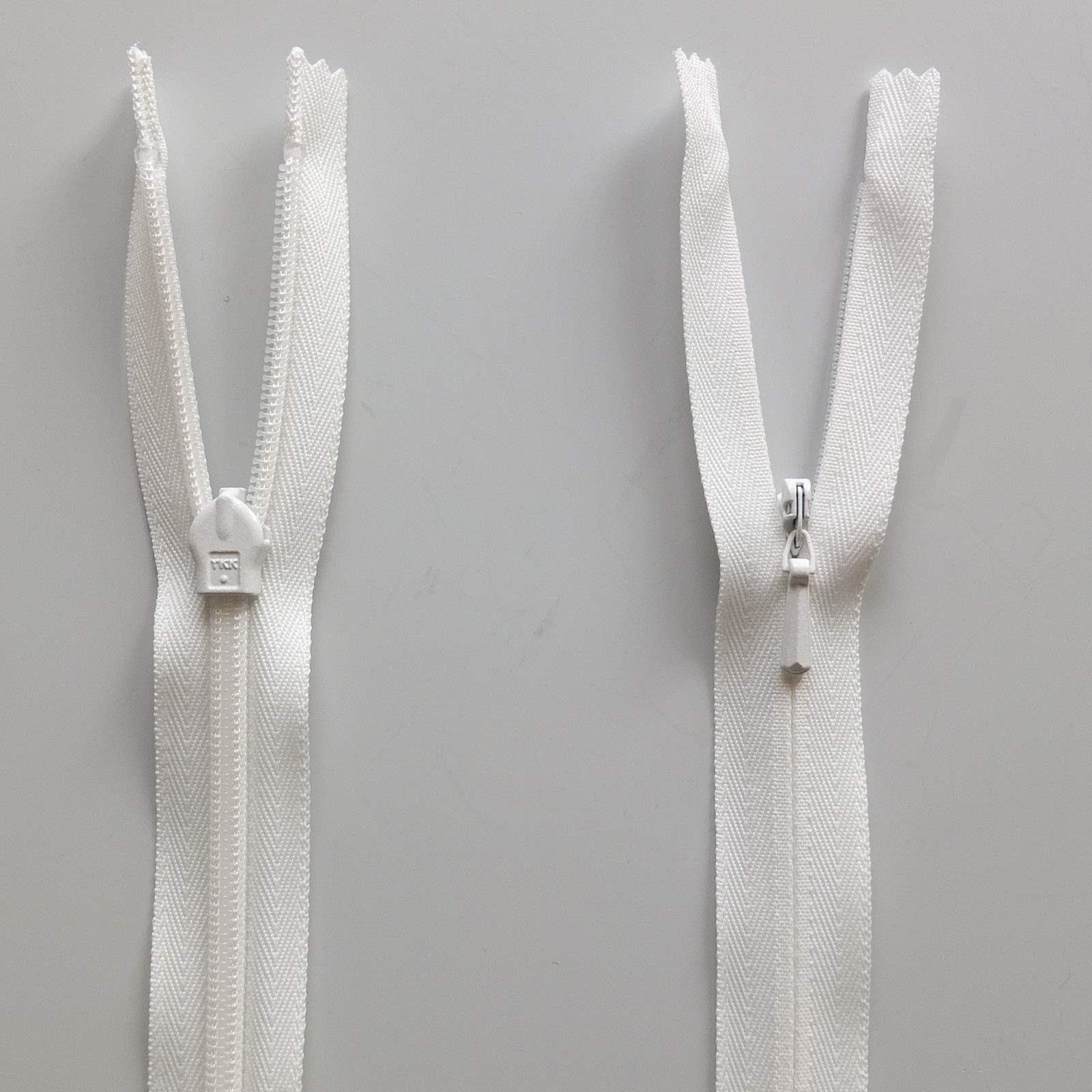 YKK 22" / 56cms Concealed Zip Ivory