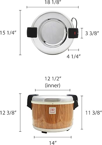 Miniatura 2 de excellante sej18000Comercial wood-grain 30-cup Arroz Warmer