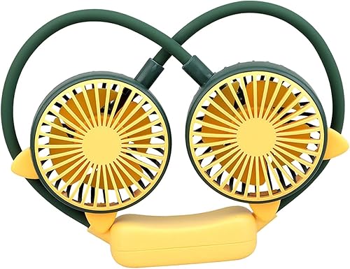 Ventilador colgante de cuello, ventilador de refrigeración de aire silencioso de 2 velocidades, ventilador personal manos libres para interiores y