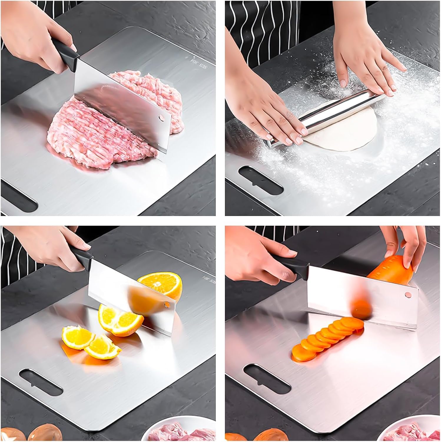 Tagliere Da Cucina Trasparente Con Bordo,Tagliere In Acrilico Trasparente Antisc