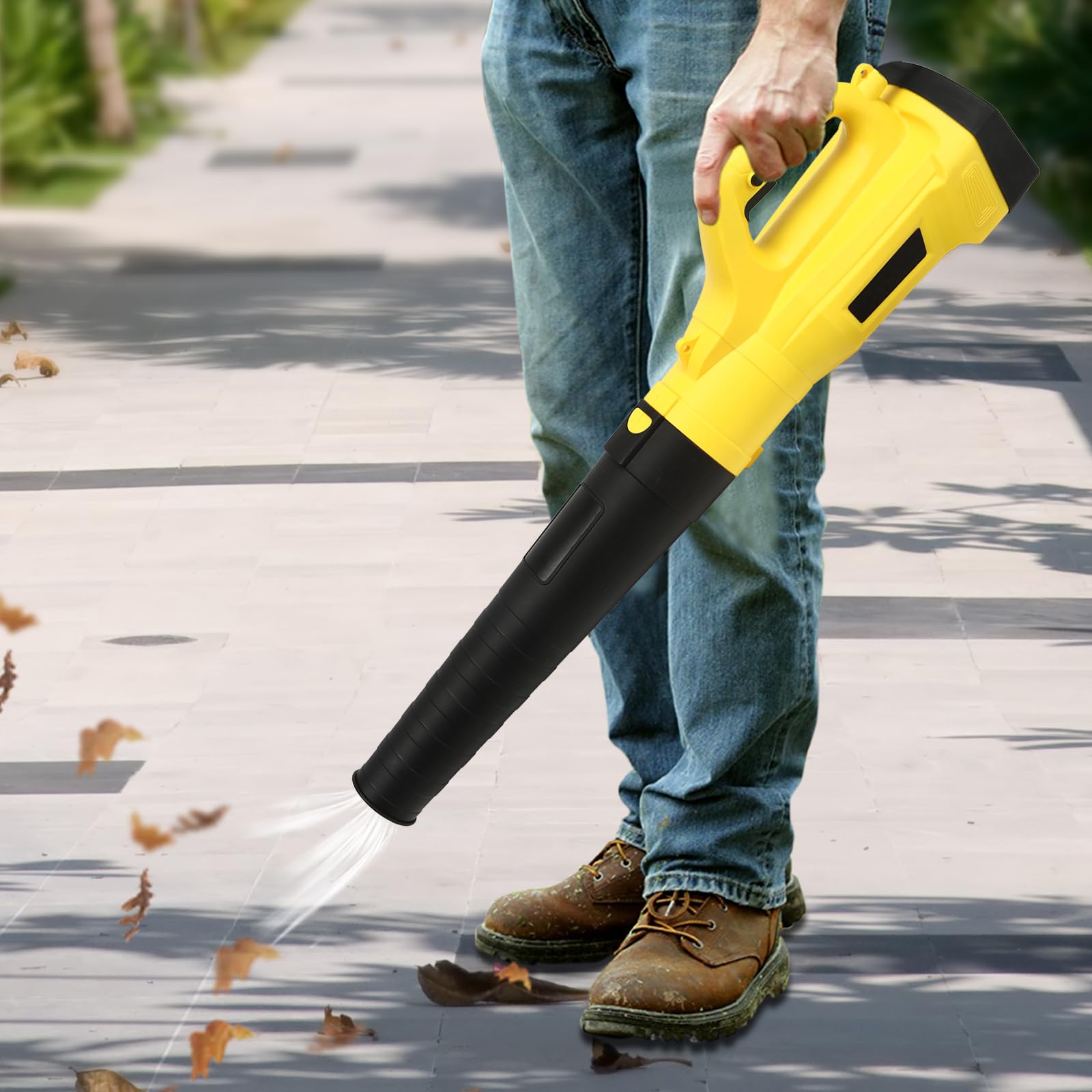 Soplador de hojas ligero de 220 V para jardín, cuidado del césped, limpieza de patios. | Soplador con cable de 3,7 kg, ligero para el cuidado del césped del jardín, así como para la limpieza industrial en el garaje