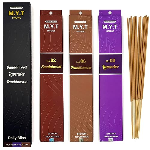 M.Y.T Natural Incense Gift Set – Sandalwood, Lavender, Frankincense –