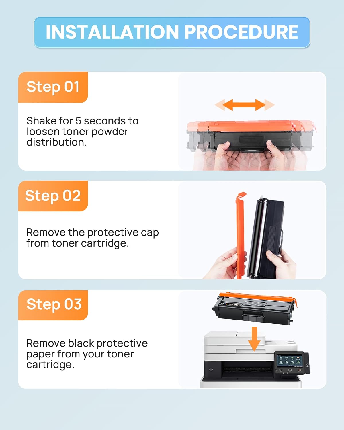 E-Z Ink TN431 Toner Cartridge Compatible for Brother TN431 TN-431 TN433 TN436 to Use with Brother HL-L8360CDW HL-L8260CDW MFC-L8900CDW MFC-L8690CDW Printer (Cyan, Yellow, Magenta, Black, 4 Pack)