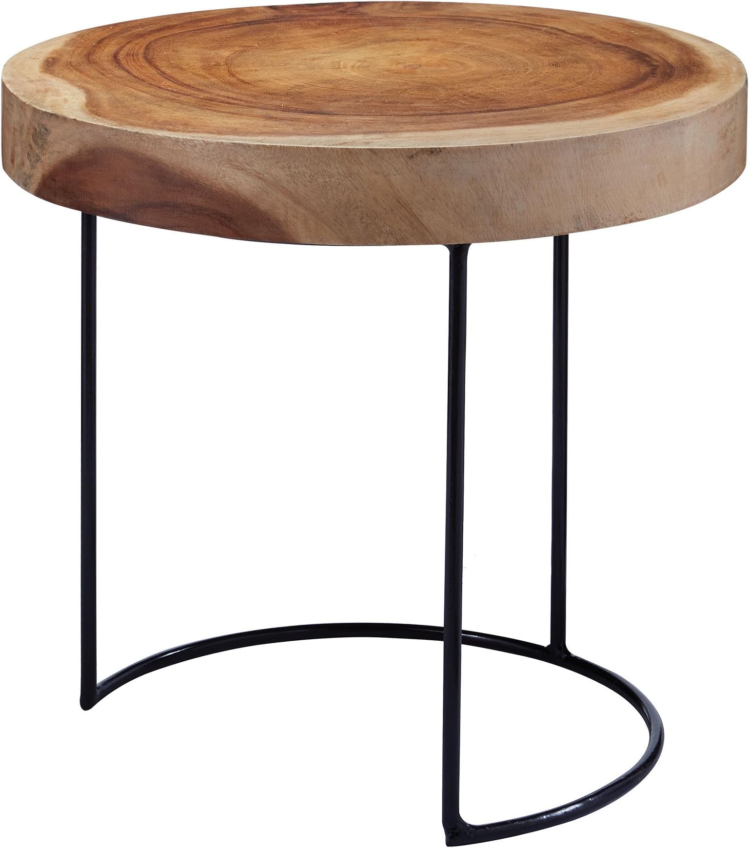 Dimond Home Suar Wood Slab Accent Table, 17" x 17" x 16"