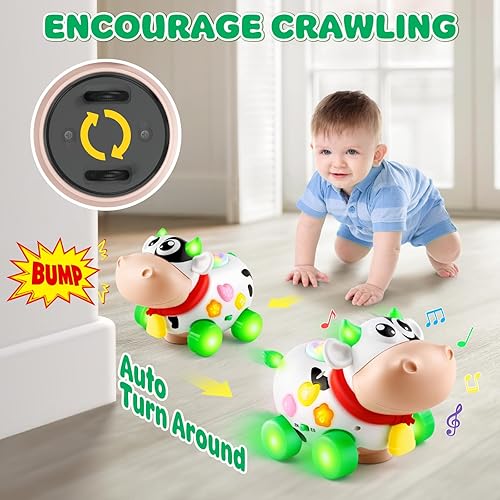 Miniatura 4 de Juguetes musicales para bebés de 6 a 12 a 18 meses, 7 en 1 multifuncionales para gatear y jalar, regalos de cumpleaños de Navidad para niños y niñas