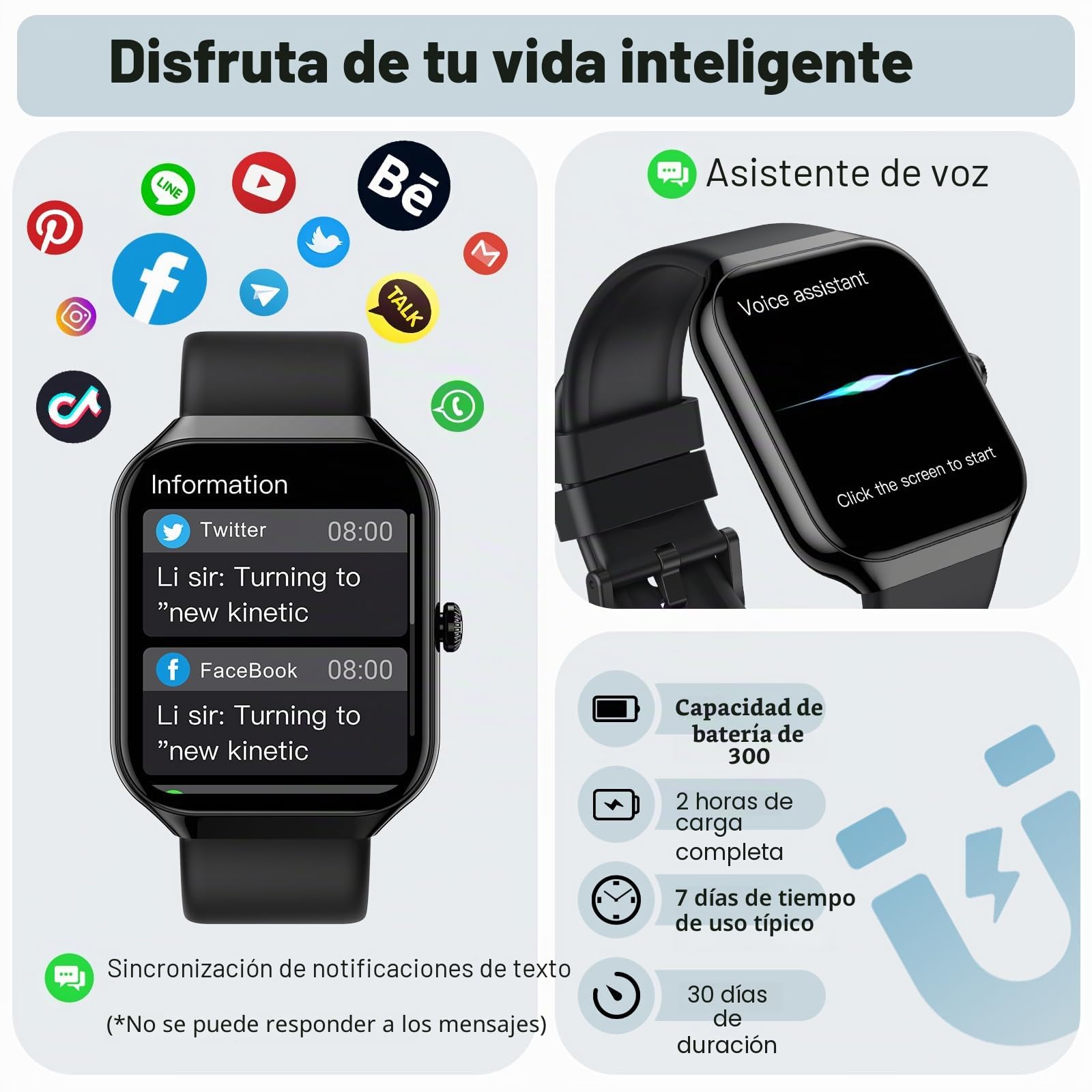 Reloj Inteligente Hombre Mujer, 1,96" Smartwatch Llamadas Bluetooth, Podómetro/Pulsómetro/Monitor de Sueño/SpO2, Impermeable IP68, Reloj Deportivo 112+ Modos Deportivos, Smart Watch para Android iOS