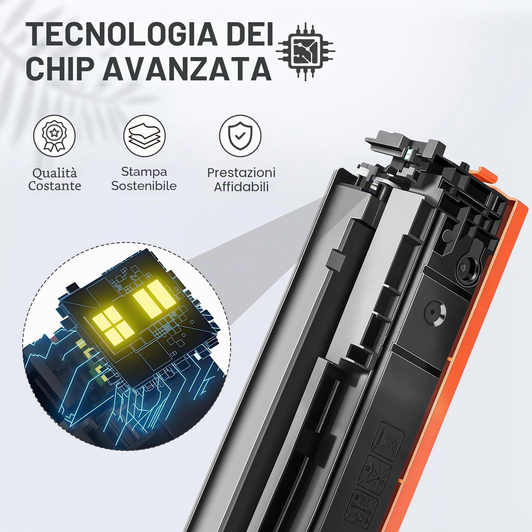 410A Toner compatibile per sostituire HP 410A 410X CF410X CF410A Color Laserjet Pro MFP M477fdw M477fdn M377dw M477fnw M452dn M452dw M452nw M452 M477 M377 (Nero Ciano Magenta Giallo, 4 unità)