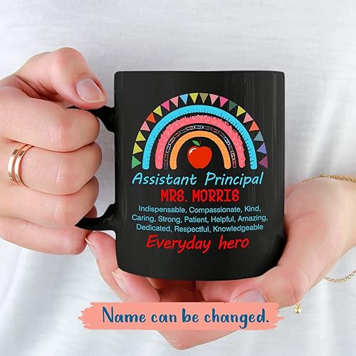 Miniatura 2 de Taza de definición de asistente principal, tazas personalizadas para el mejor asistente principal, taza personalizada con nombre del maestro,