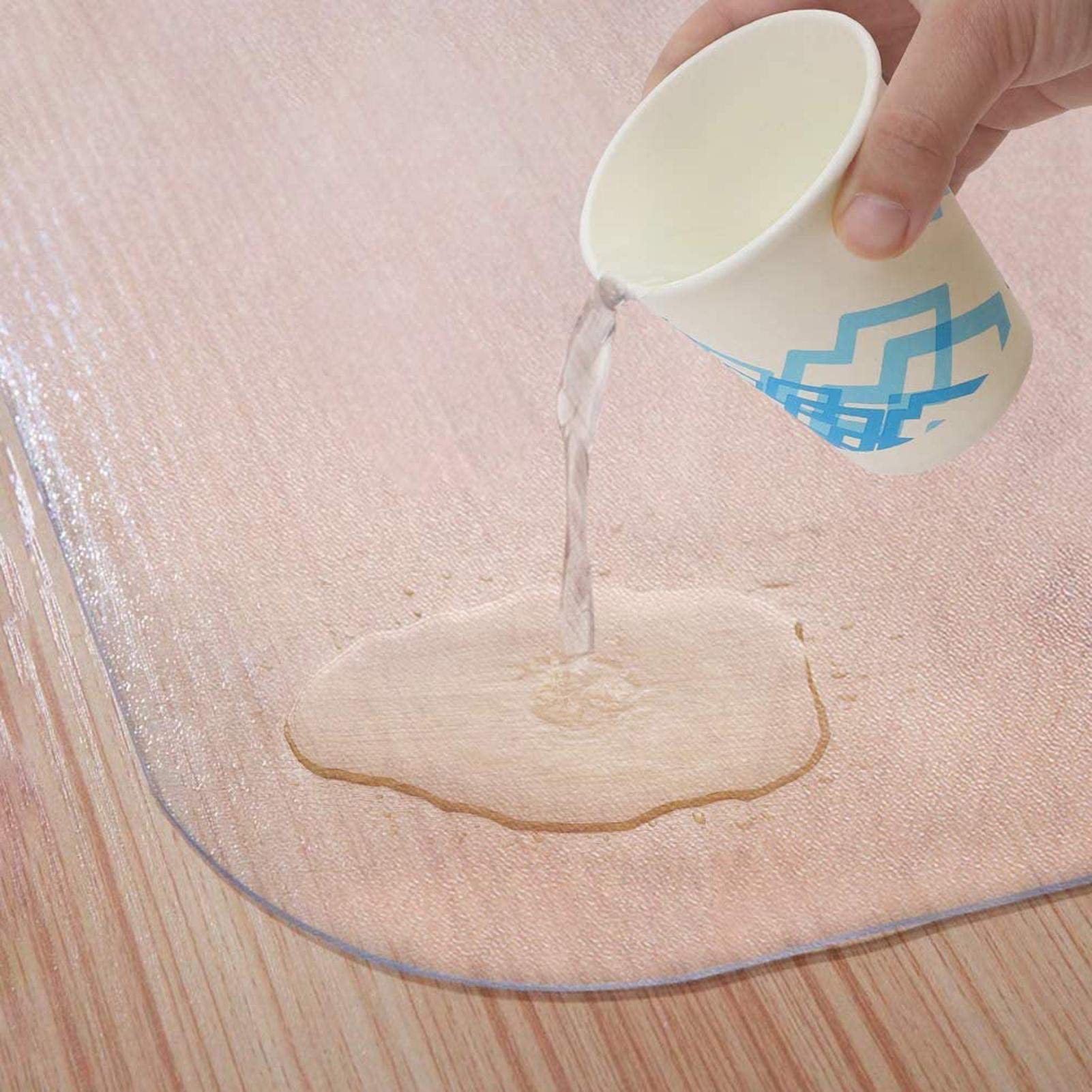 Bodenschutzmatte Transparent, 0.5mm Transparente Hochglanz Schutzfolie, Tischdecke Tischfolie Schutzfolie, für Harte Böden Eco-Friendly Series Stuhl Bodenschutz(0.5mm120x150cm/47.24x59.06in)