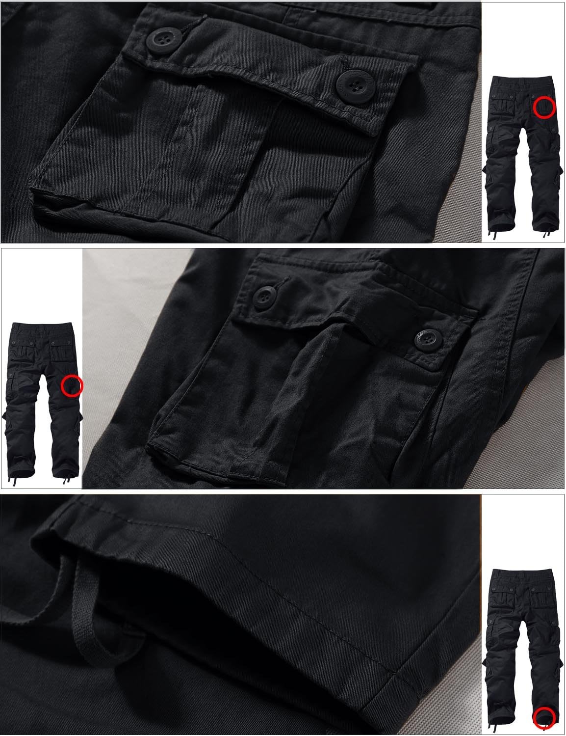 Match Men's Wild Cargo Pants 36 6053 Dark Gray