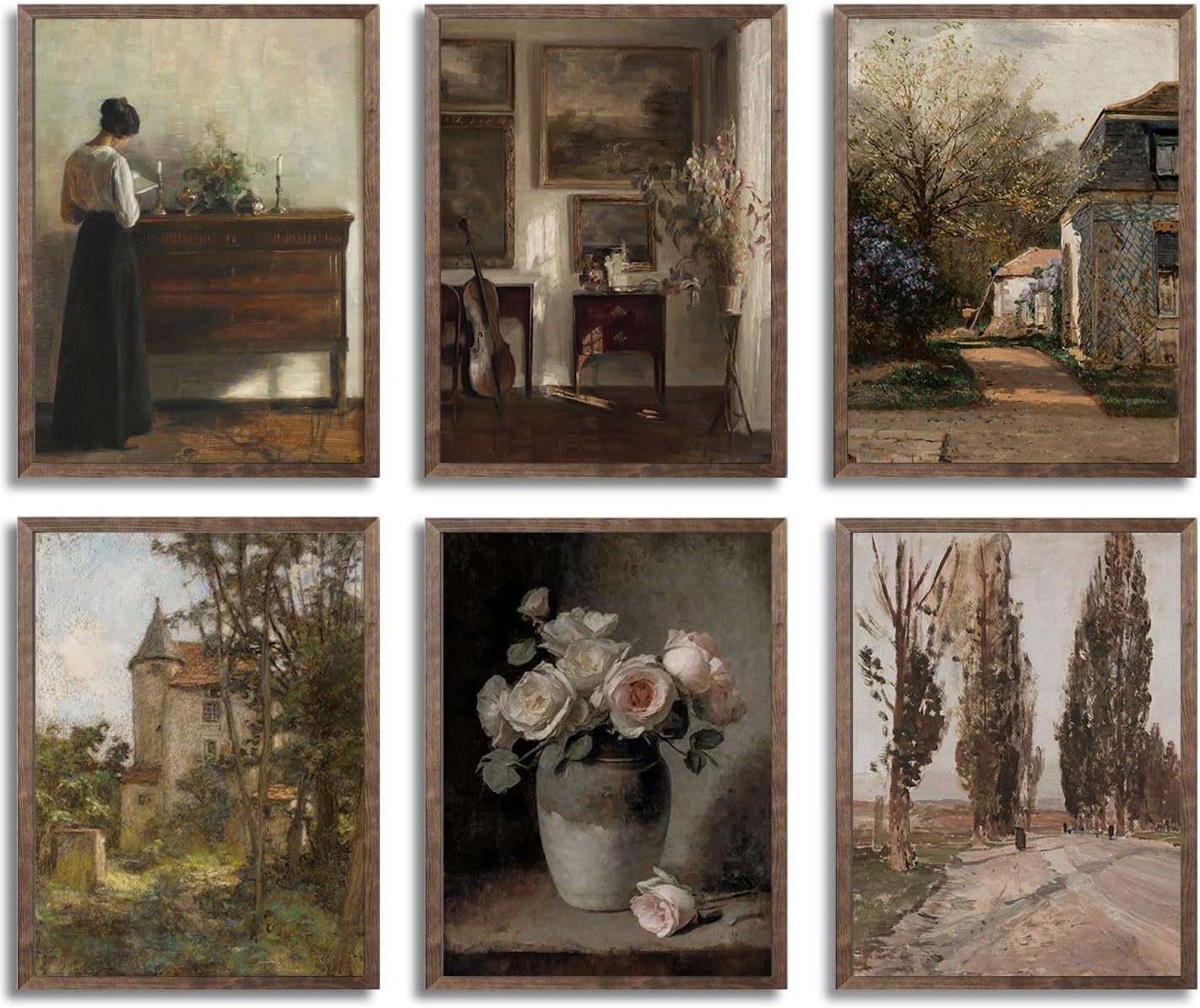 6Pcs Vintage Farmhouse Wall Decor, French Country Flower