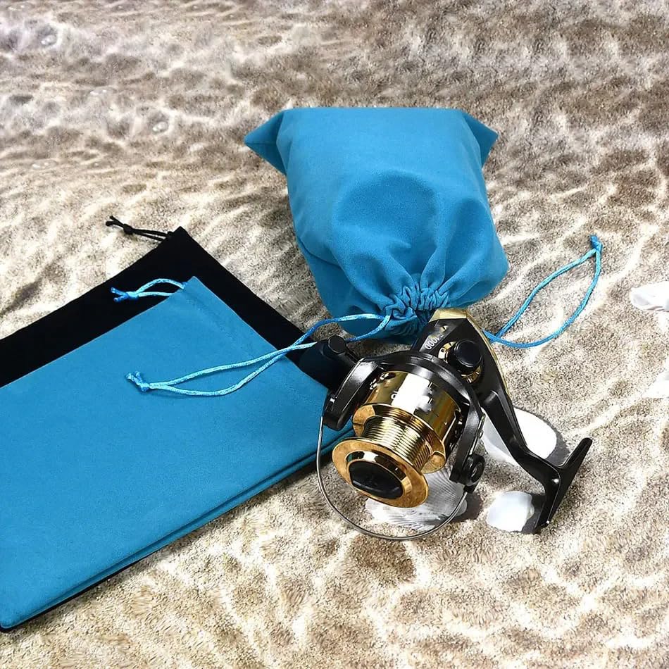 Set de 3 bolsas portátiles para carretes de pesca miniatura 5