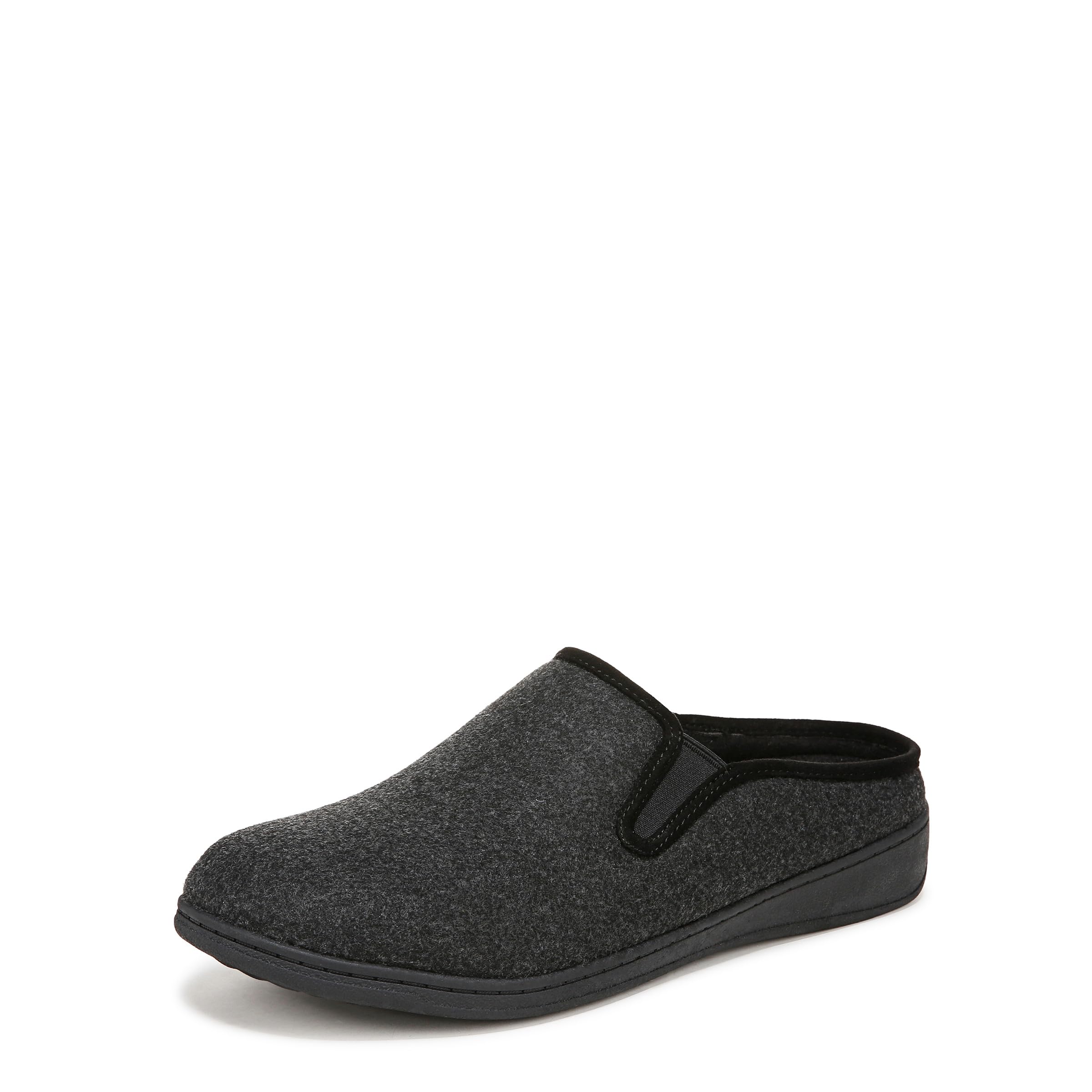 Vionic Unwind Mule - Black Wool Loafers for Men - Size 9.5