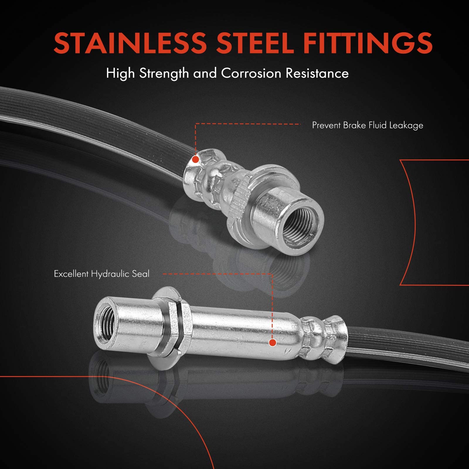 Amazon.com: A-Premium Rear Driver Brake Hydraulic Hose Compatible 