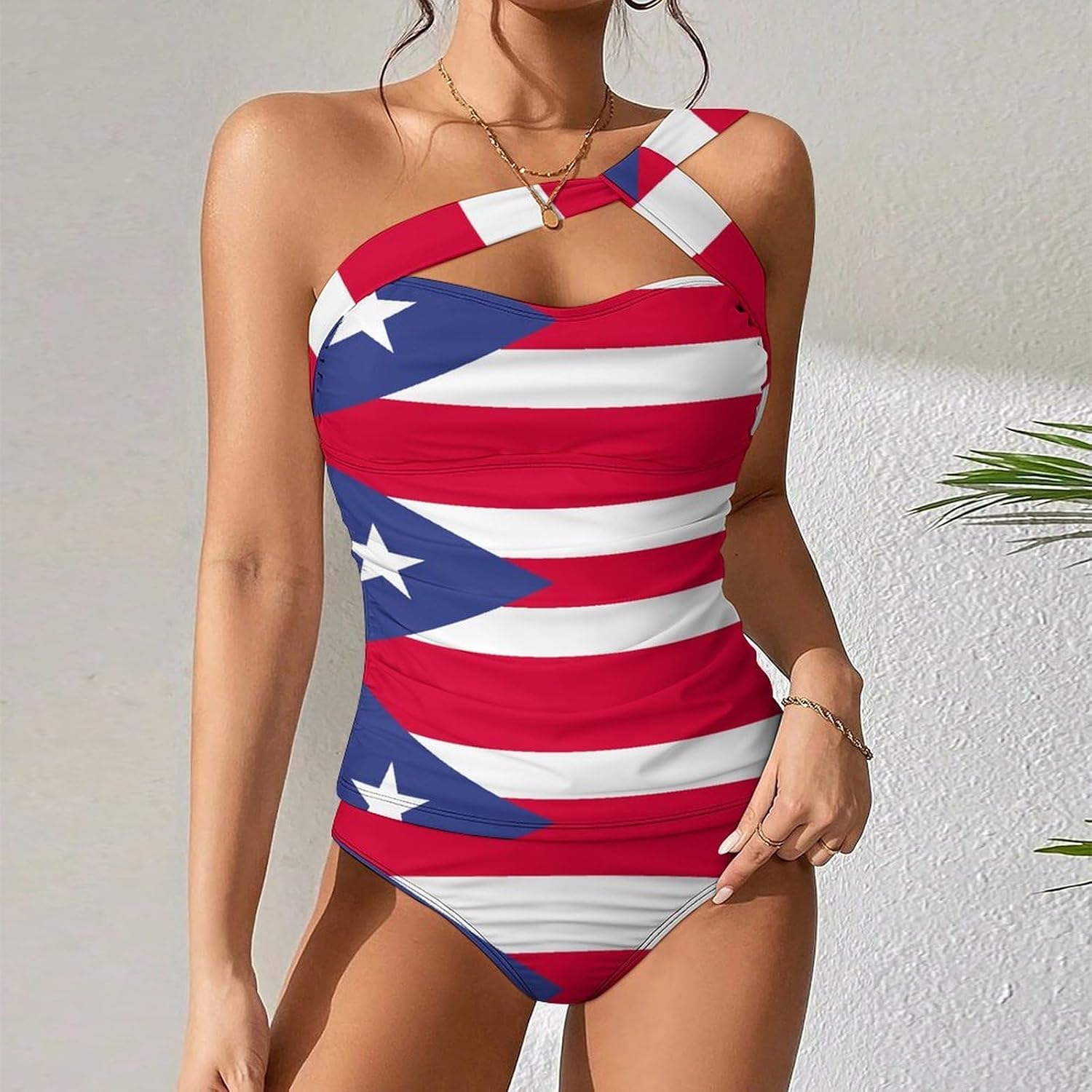 Venezuelan Flag Women's Sporty Two Piece Swimsuits Halter Push Up Bathing Suits Athletic Swimwear XX-Large (2X_l)