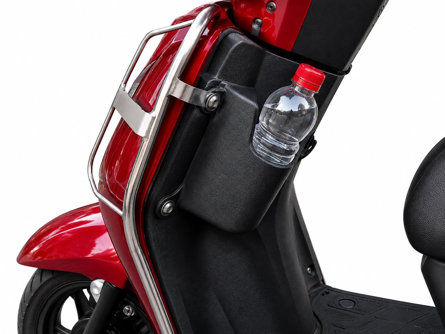 Scooter Leg Shield Bottle Holder, Black Plastic Cup Holder | Fits Standard Bottles, Easy Mount Design, Scooter Accessory, Secure Grip Hold, Universal Fit-image-20