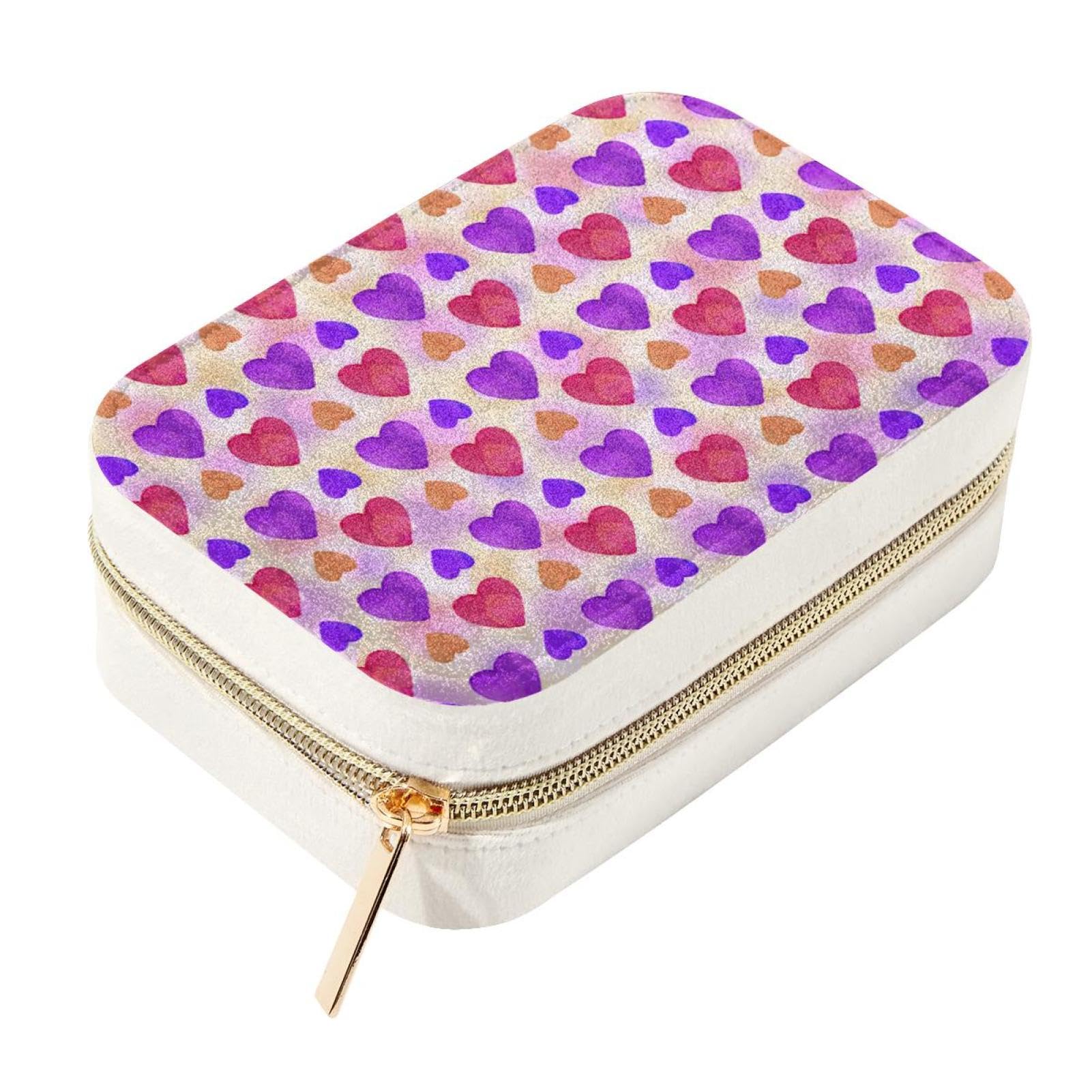 Boîte de rangement à bijoux raffinée, zip en métal robuste pour collier de valeur