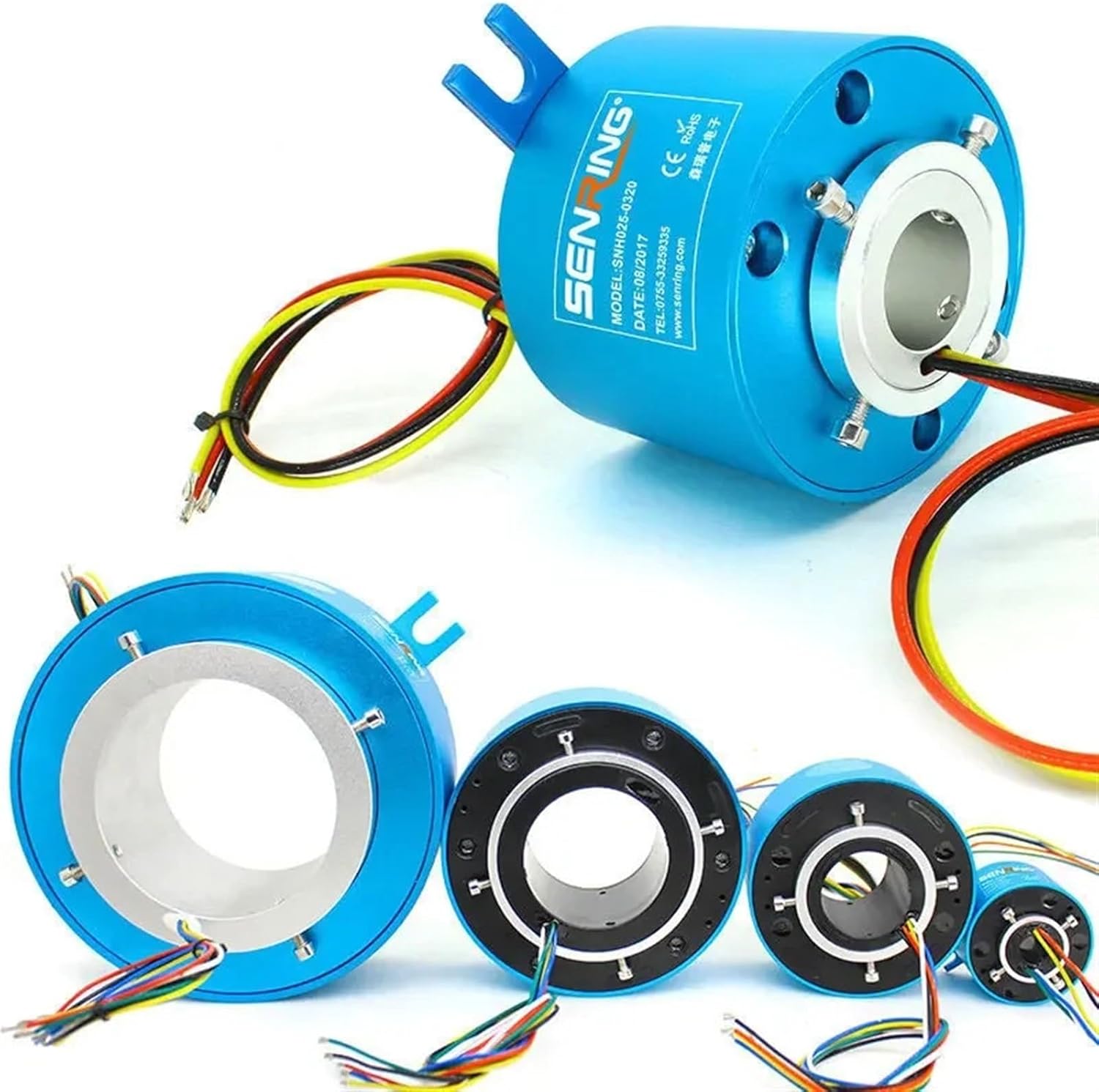 1PCS Through Hole Slip Ring 2/6/12/18/24 Channels 2A/5A/10A Current Slipring Hollow Rotate Connector Hole 8-100mm Conductive Rings(20X56mm 6CH 10A)