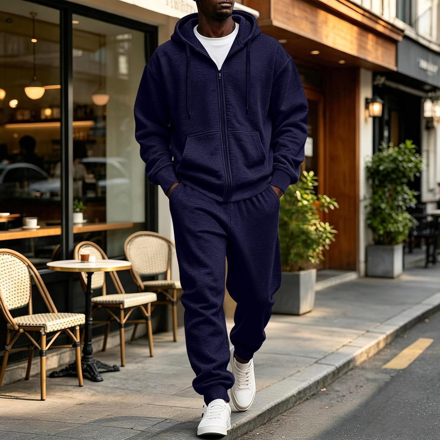 Jogginganzug Herren Trainingsanzug Tracksuit Activewear Für Fußball Gym - Analyse des détails et conception