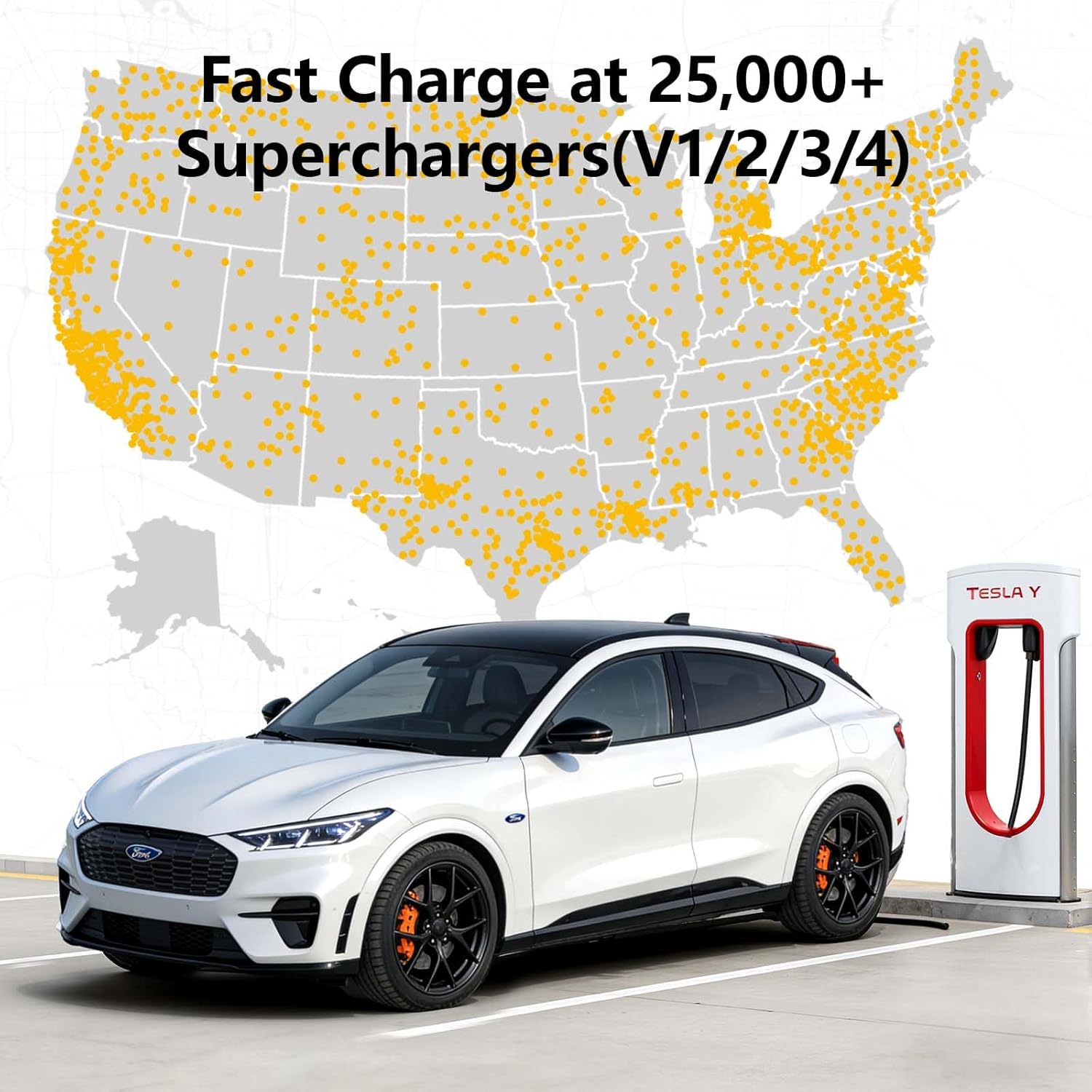 Upgraded NACS to CCS Adapter -500 Amps 1000V DC Fast Charge Adapter, Tesla Supercharger to CCS1 EV Adapter Compatible with Tesla Superchargers [Check with Your Automaker for Compatibility]