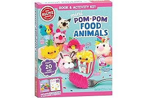KLUTZ Mini Pom-Pom Food Animals Craft Kit: Make Adorable Pom-Poms of Your Favorite Foods