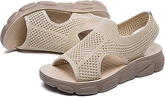 Amazon.com: Cute Comfortable Sandals For Women,Summer Thick Bottom Breathable Mesh Beach Casual 