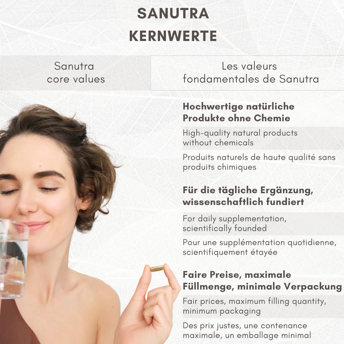SANUTRA® Spermidine Gélules – Extrait de germe de blé 2%, 3,3 mg par gélule, véganes, sans additifs – 270 gélules de 165 mg