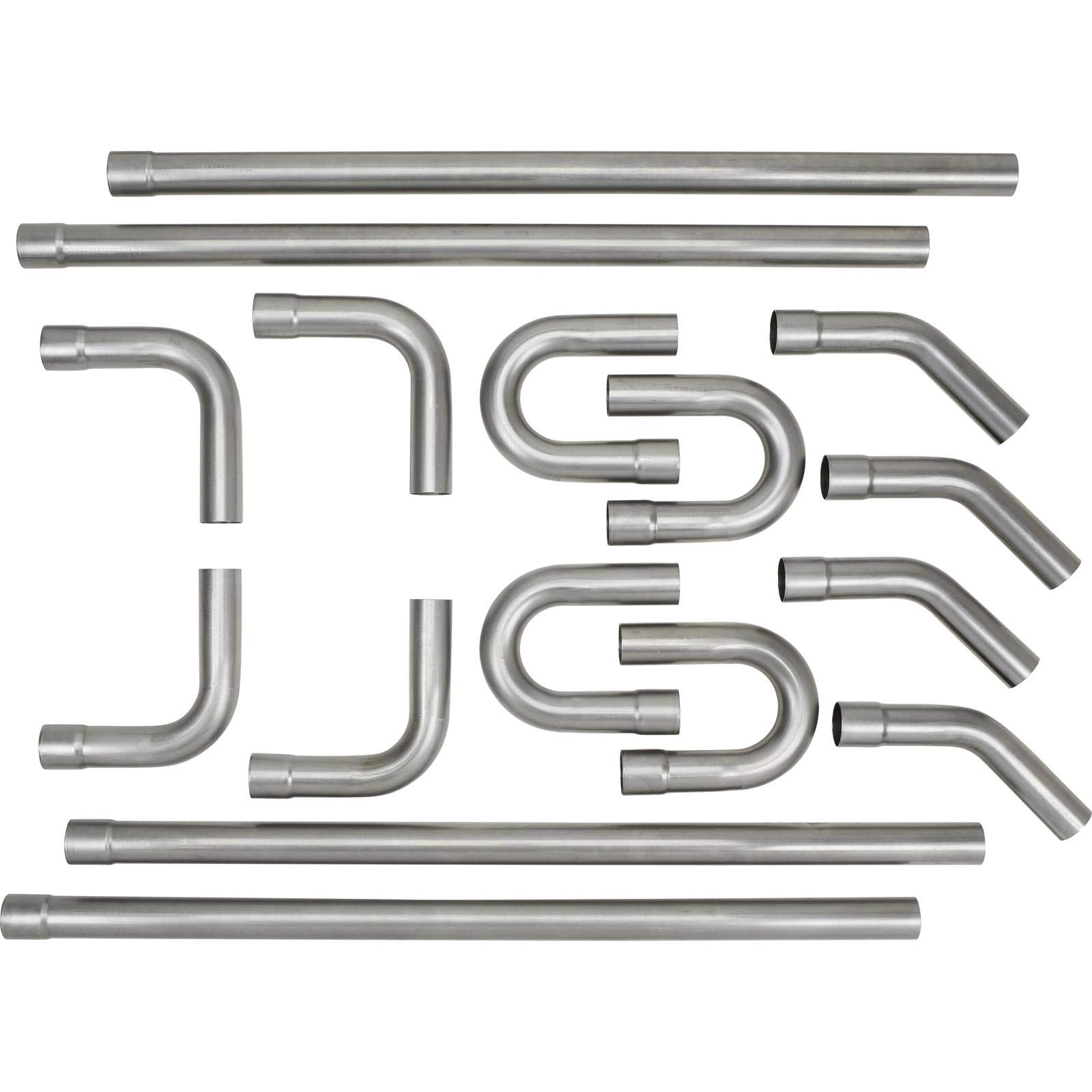 2.5 Inch Racing Dual Exhaust Pipe Tubing Kit, Mild Steel 2.5 Inch Racing Dual Exhaust Pipe Tubing Kit, Mild Steel
