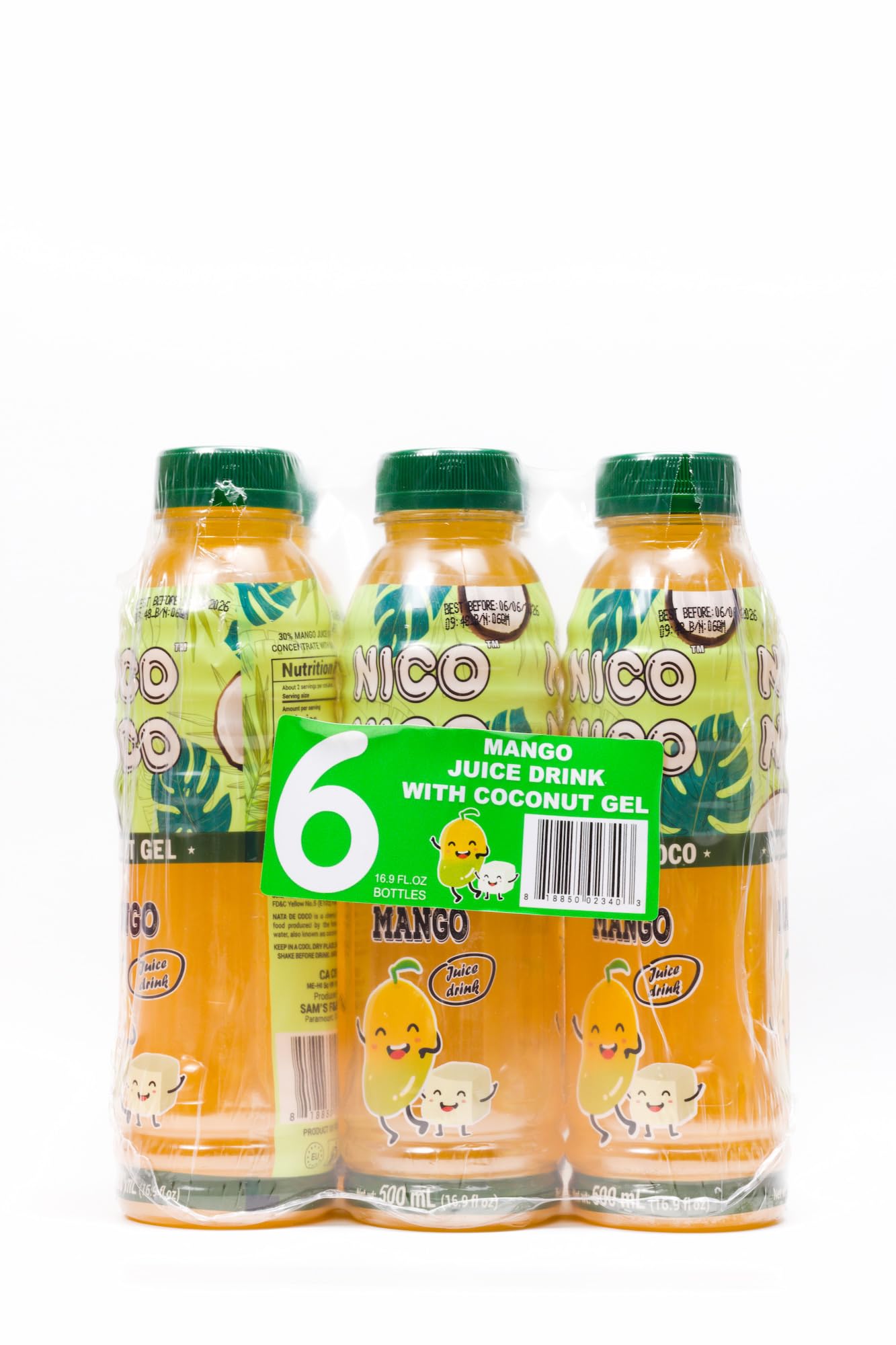 Amazon.com : Niconico Mango juice drink with nata de coco 30