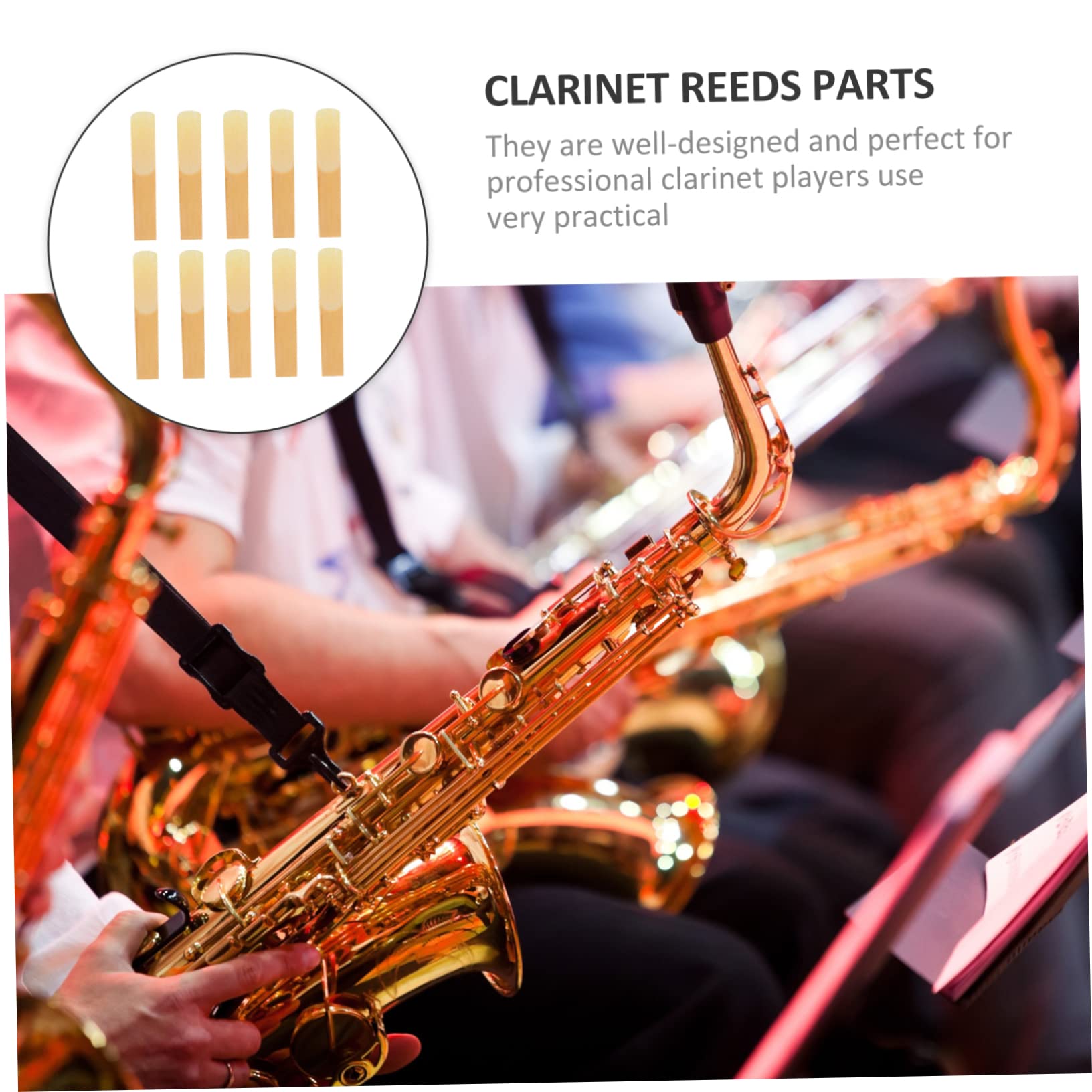 ibasenice 50piezas Para De Accesorios Para Instrumentos Reemplazo De Reeds Para y Saxofón Instalación y Portabilidad