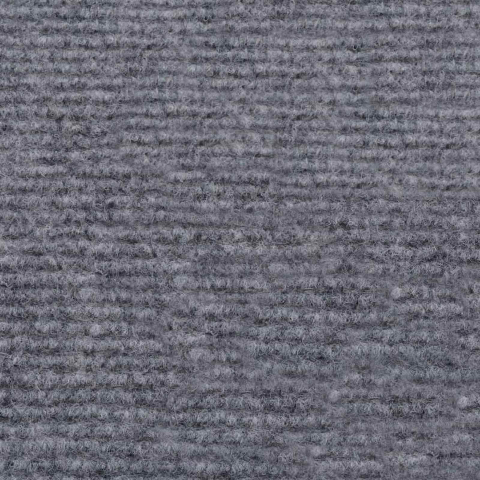 Alfombra de poliéster gris de 1,2 x 20 m para pasillo y entrada, antideslizante, para puerta de casa y balcón, terraza, resistente como alfombra atrapa la suciedad