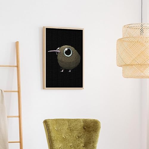 Miniatura 4 de Kit de pintura de diamante con diseño de pájaro kiwi gordo lindo y cuadrado completo, manualidades para decoración de pared del hogar