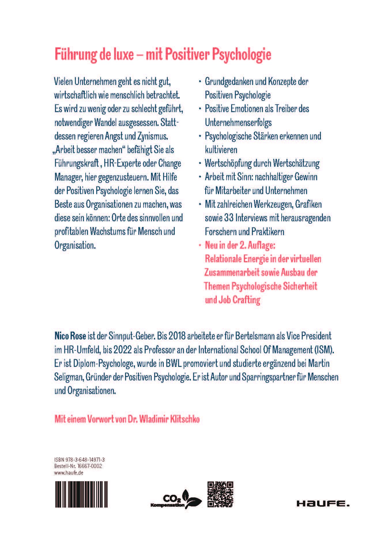 Arbeit besser machen: Positive Psychologie für Personalarbeit und Führung (Haufe Fachbuch)