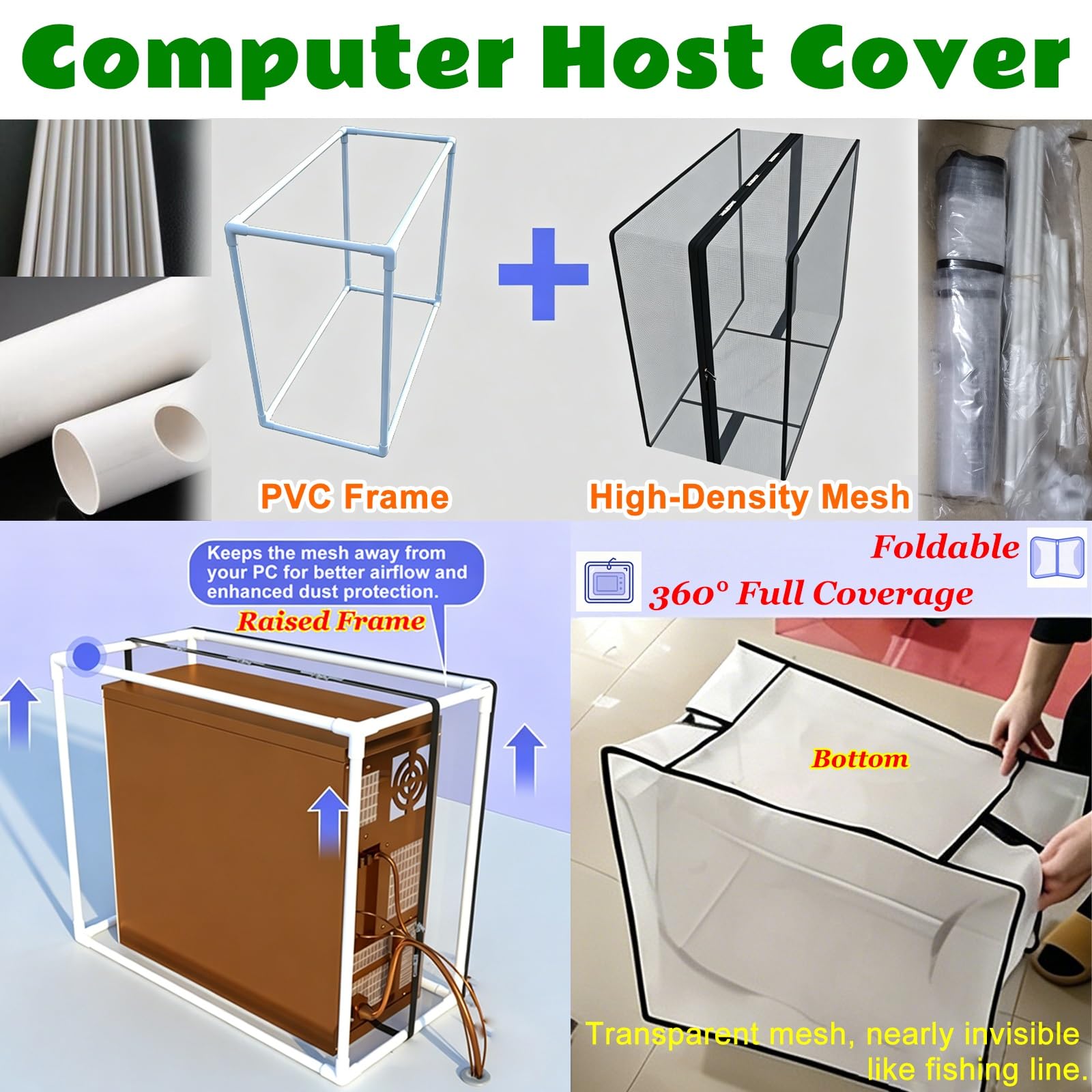 Staubschutz Tower Computer-Staubschutz, Schützendes Gehäusenetz