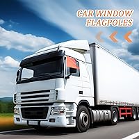 Vista 2 de Yardwe Soporte para poste de bandera de ventana de automóvil, 12 unidades, plástico de 17.3 in, estructura de clip de fácil instalación