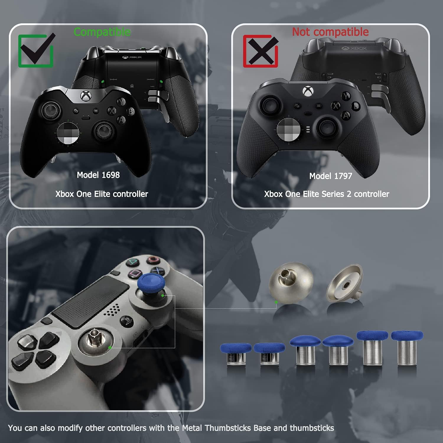 Buy 1 get 1 Quartet trade Elite Kit for Xbox One Elite Controller Accessory (6 Different Metal Analog Sticks - 4 Paddles - 2 D-Pads - and 2 Magnetic Base Xbox One Elite Controller Replacement(Blue) Free Shipping Offer Quartet trade Elite Kit for Xbox One Elite Controller Accessory (6 Different Metal Analog Sticks - 4 Paddles - 2 D-Pads - and 2 Magnetic Base Xbox One Elite Controller Replacement(Blue)